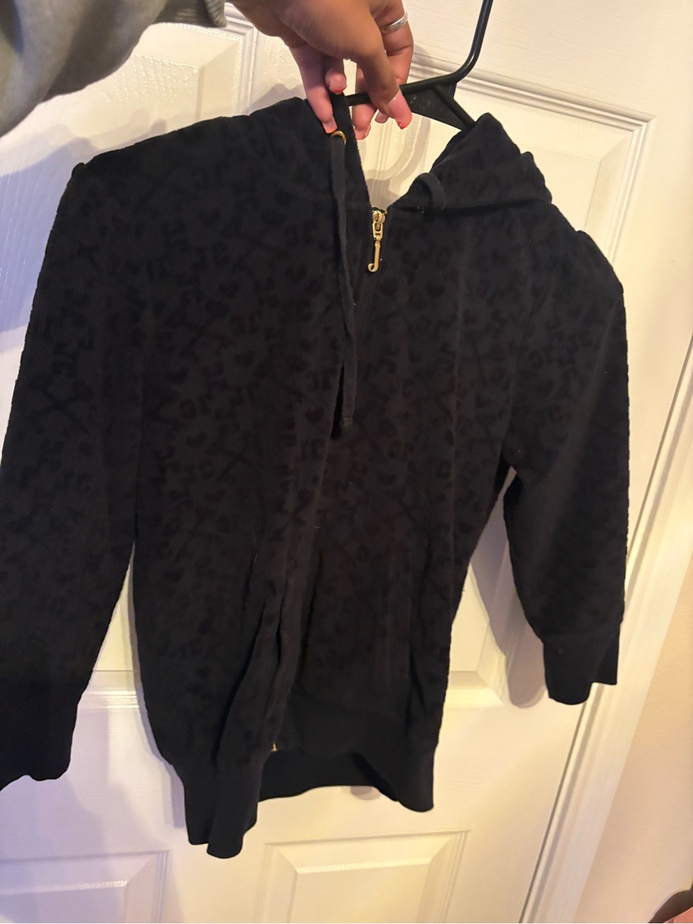 Juicy Couture Cheetah Print Velour Zip-Up Hoodie Crop